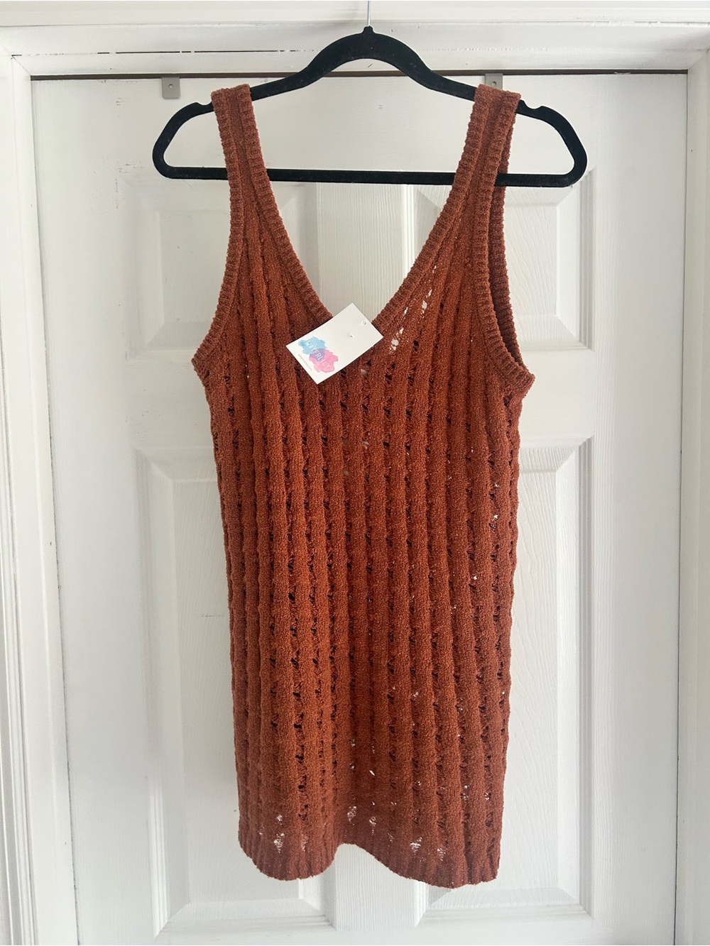 Knit Sleeveless V-Neck Tank Dress